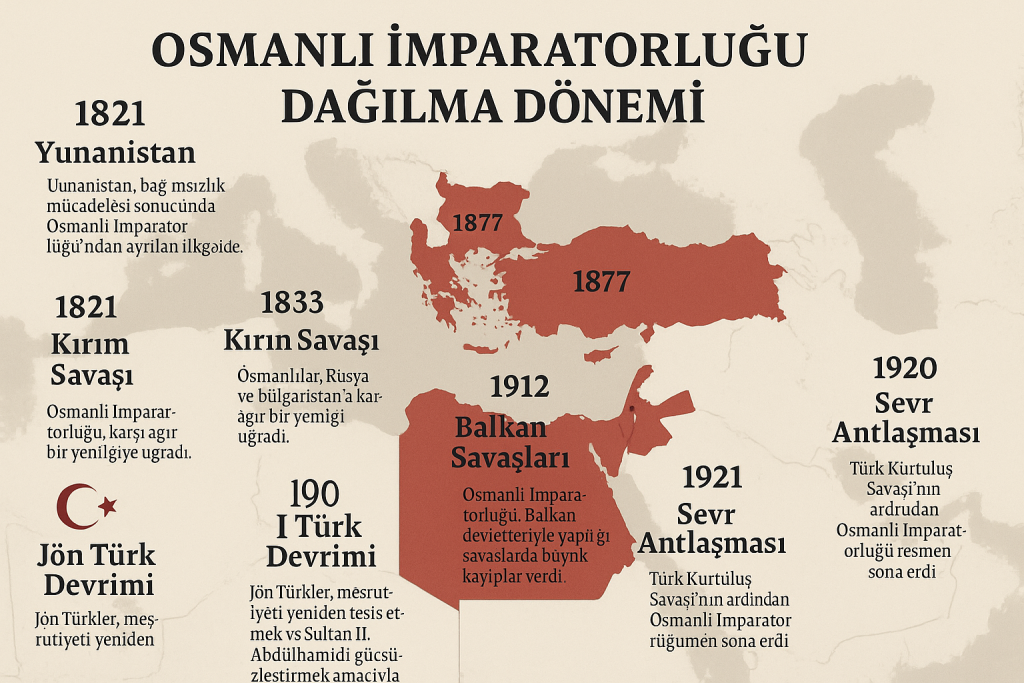 Osmanlı İmparatorluğu Dağılma Dönemi infografik